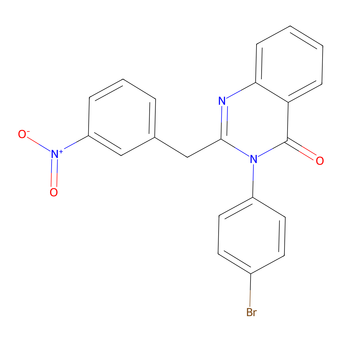 3-(4-Bromophenyl)-2-[(3-nitrophenyl)methyl]quinazolin-4-one molecular structure, CAS 430471-44-6