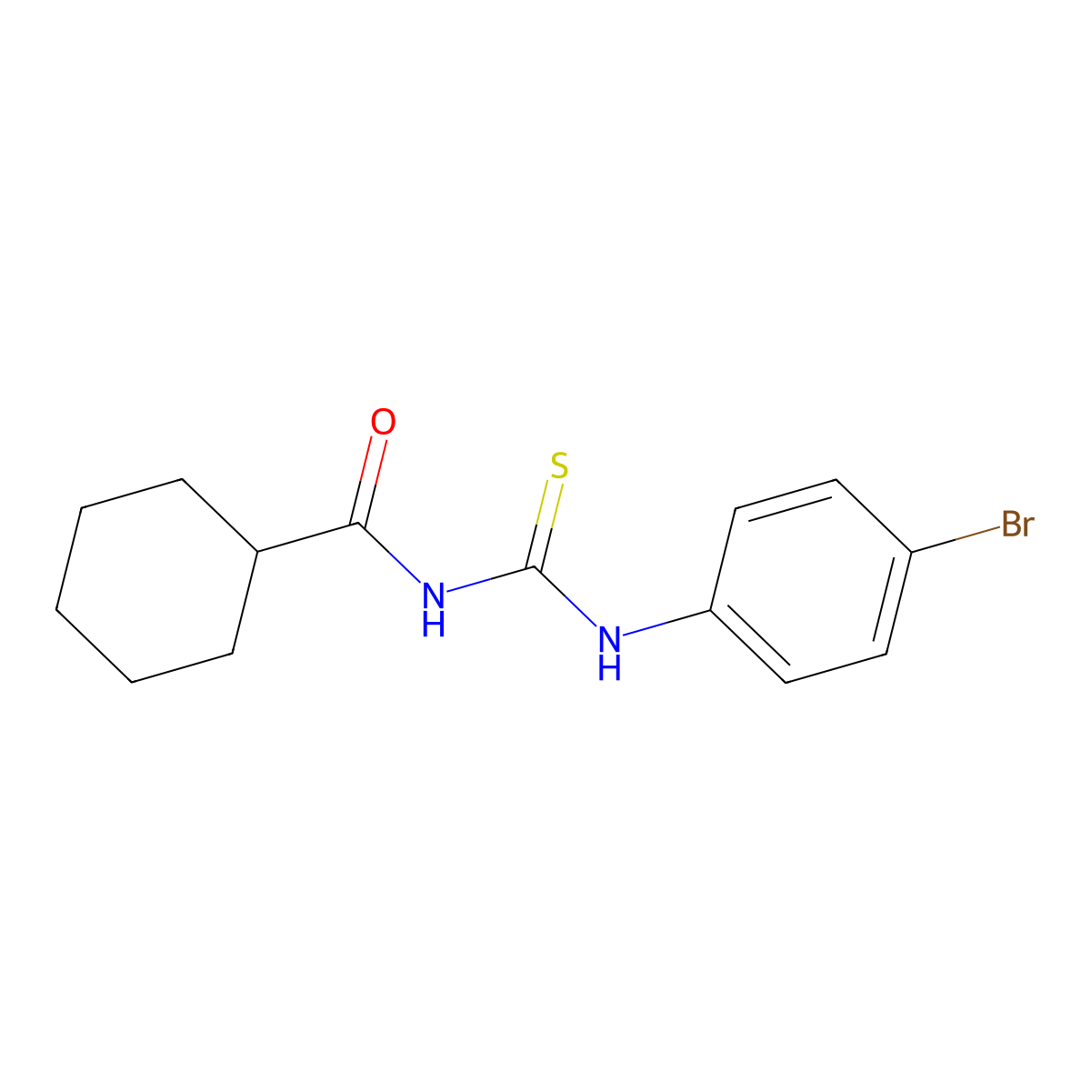 N-[(4-bromophenyl)carbamothioyl]cyclohexanecarboxamide molecular structure, CAS 430471-80-0