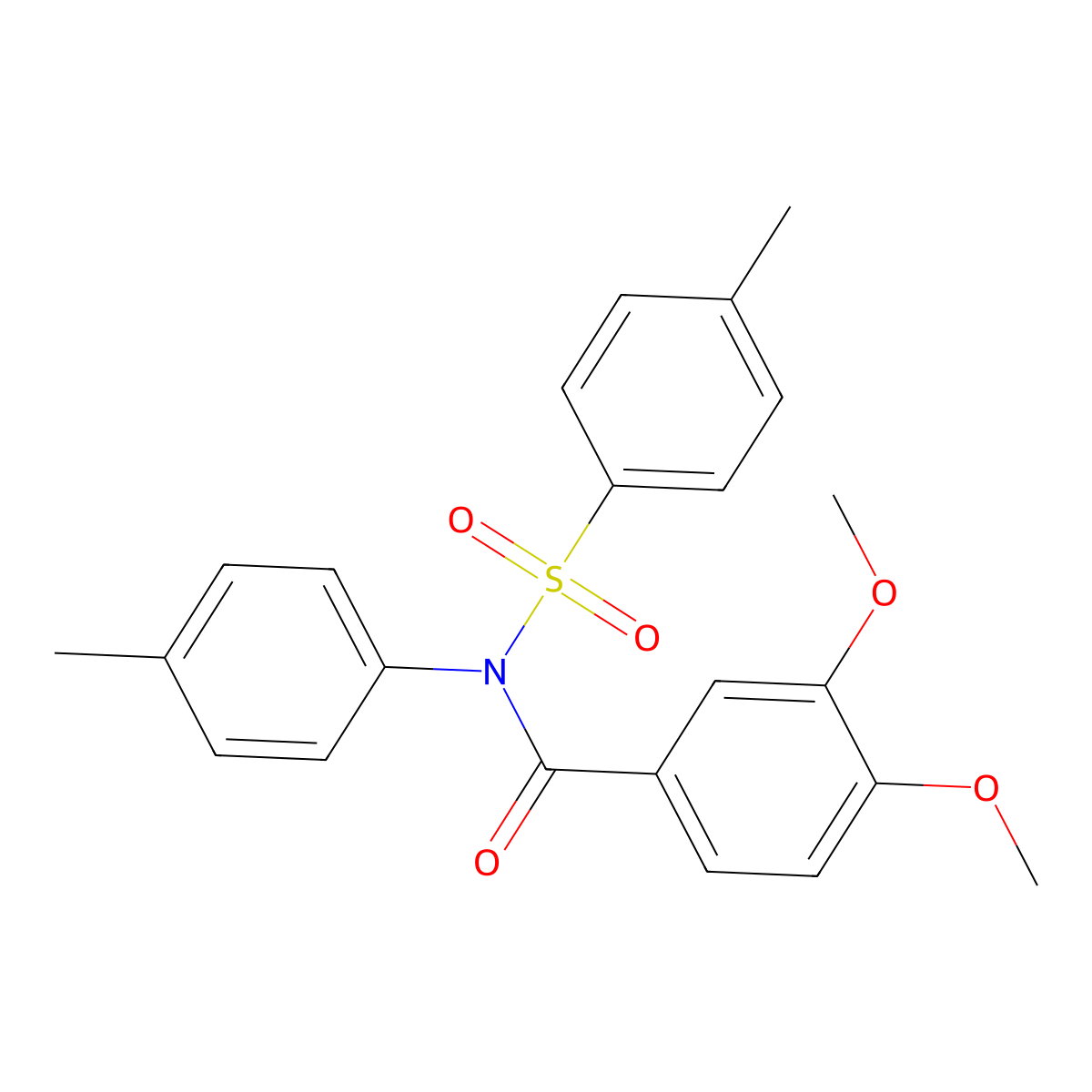 3,4-dimethoxy-N-(4-methylphenyl)-N-(4-methylphenyl)sulfonylbenzamide molecular structure, CAS 430472-11-0