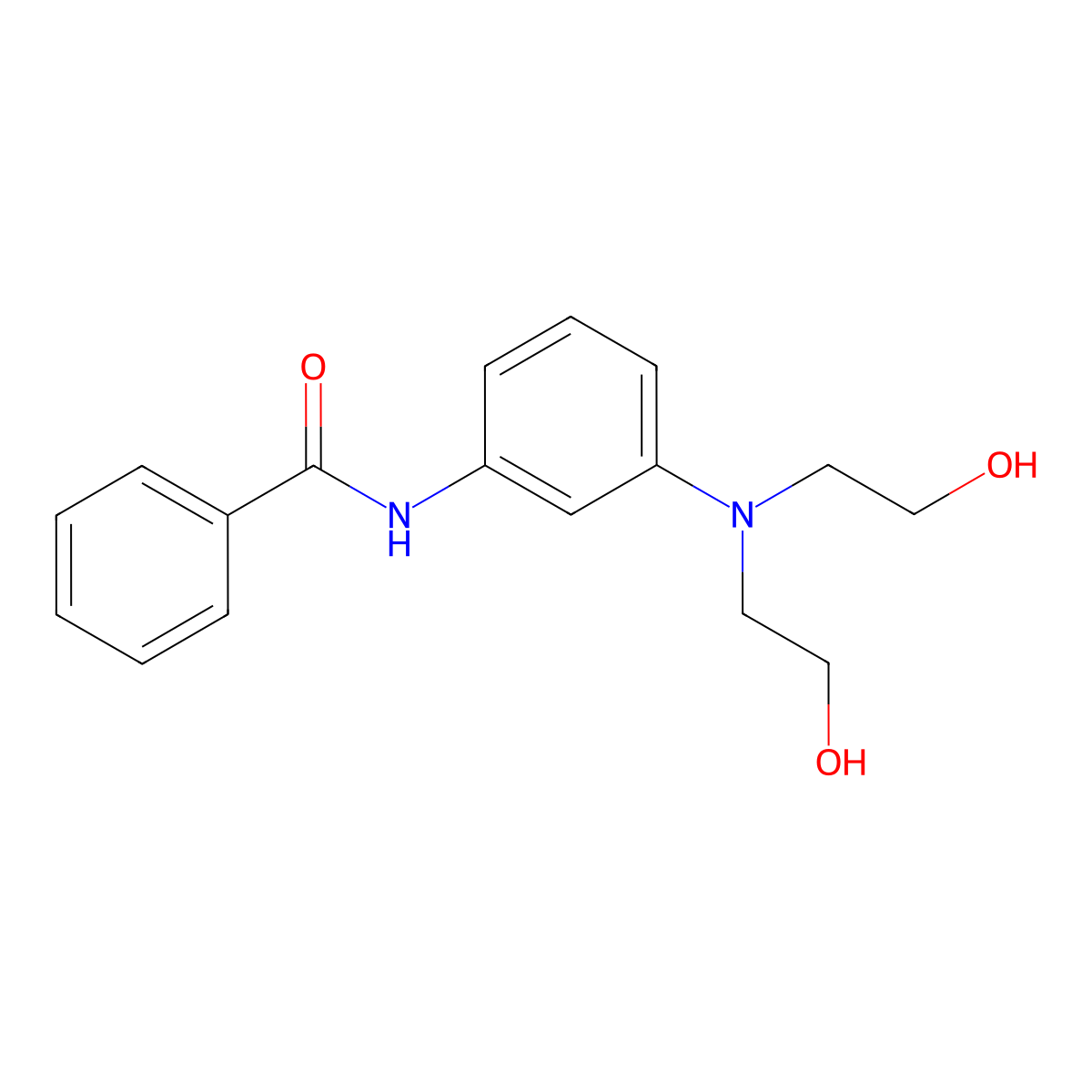 Benzamide, N-(3-(bis(2-hydroxyethyl)amino)phenyl)- molecular structure, CAS 43051-46-3