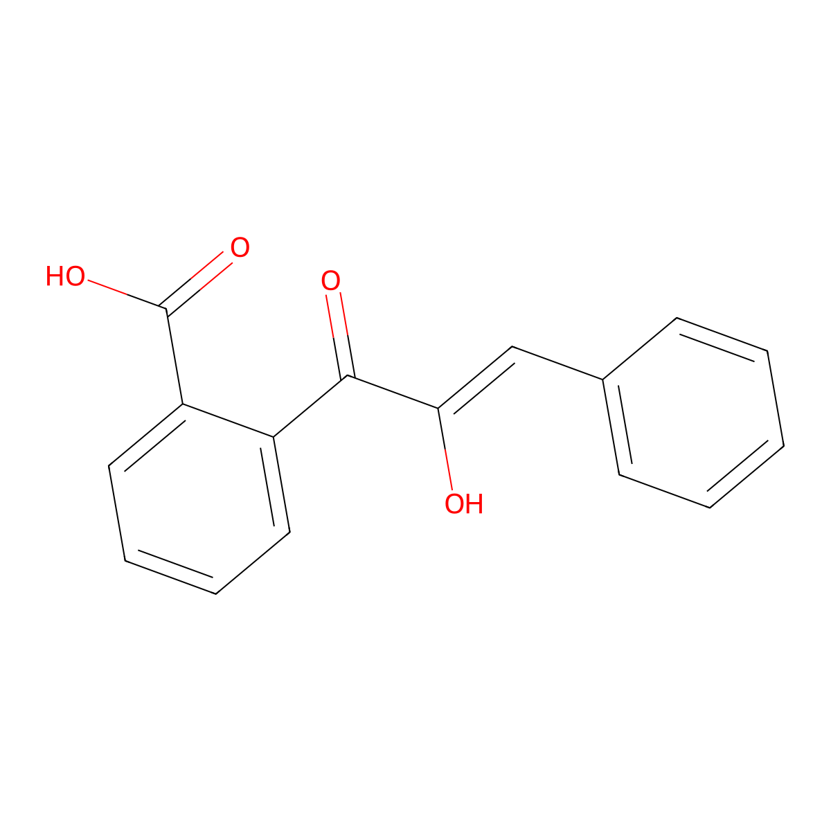 2-(2-Hydroxy-3-phenylacryloyl)benzoic acid molecular structure, CAS 43053-07-2