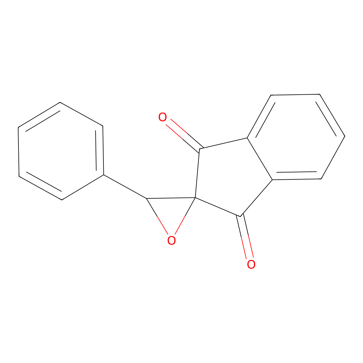 3'-Phenylspiro[indene-2,2'-oxirane]-1,3-dione molecular structure, CAS 43053-57-2
