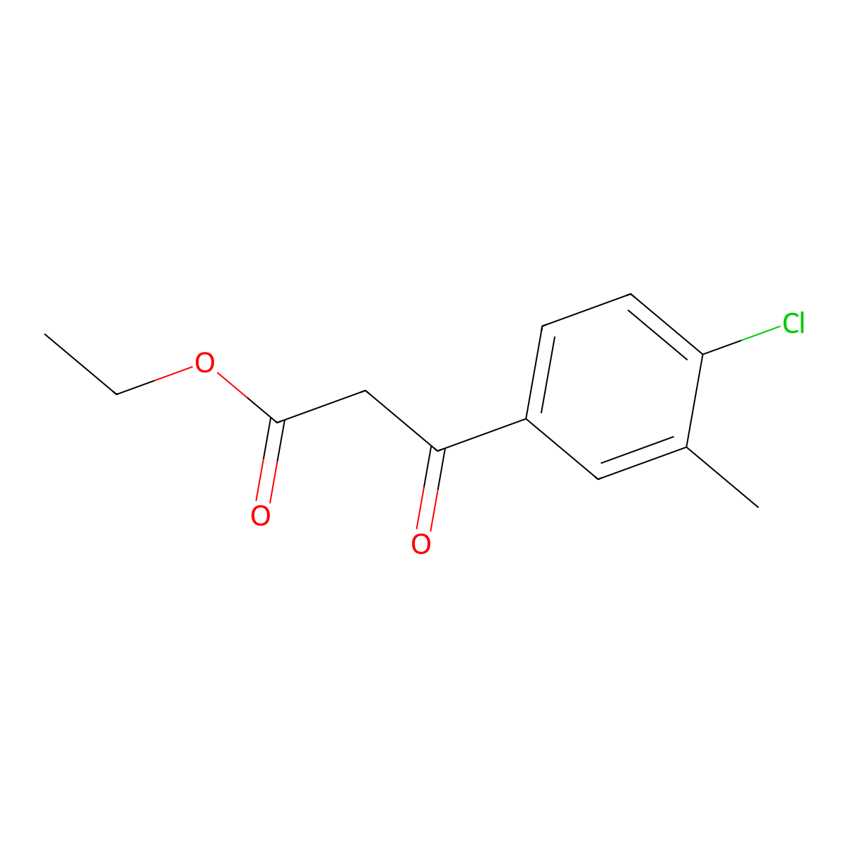 Ethyl 3-(4-chloro-3-methylphenyl)-3-oxopropanoate molecular structure, CAS 430535-14-1