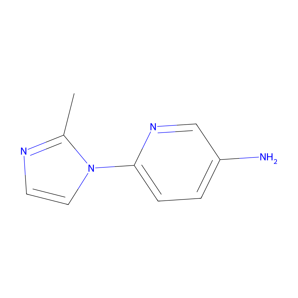 6-(2-methyl-1H-imidazol-1-yl)pyridin-3-amine molecular structure, CAS 430535-32-3