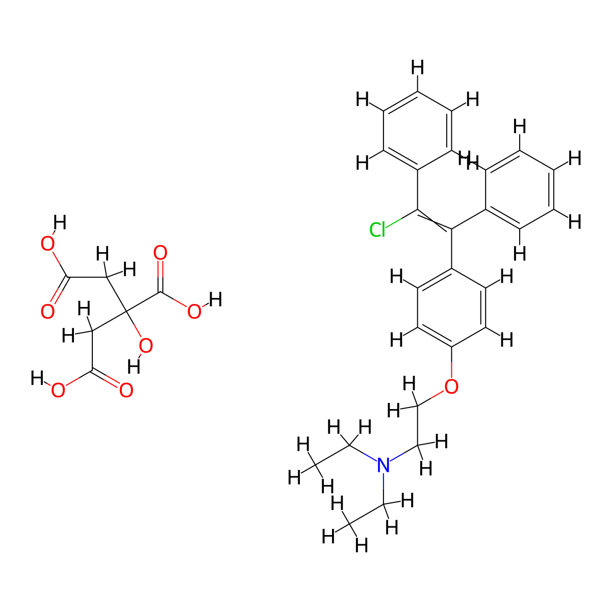 Clostilbegit molecular structure, CAS 43054-45-1