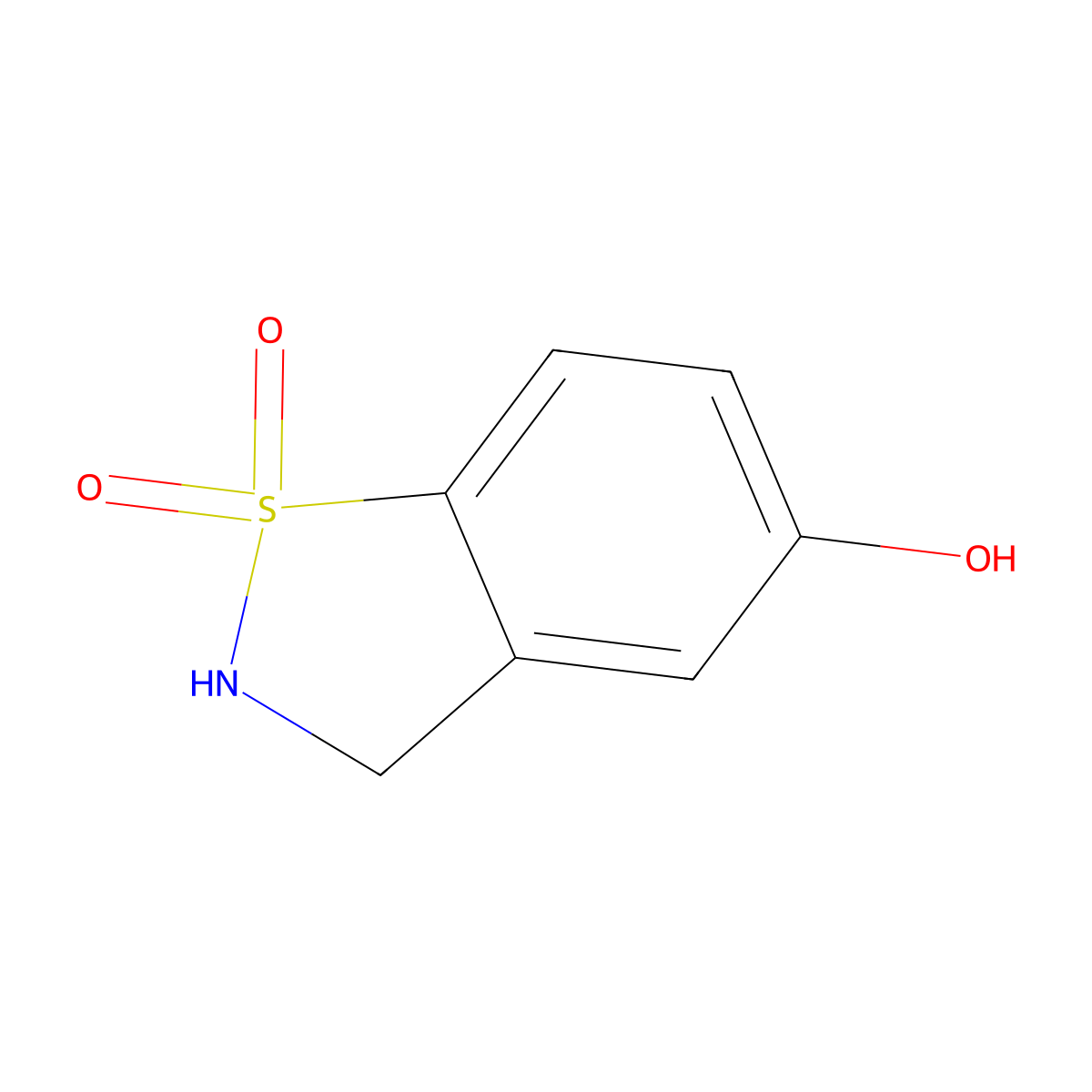 5-Hydroxy-2,3-dihydro-1lambda6,2-benzothiazole-1,1-dione molecular structure, CAS 43059-32-1