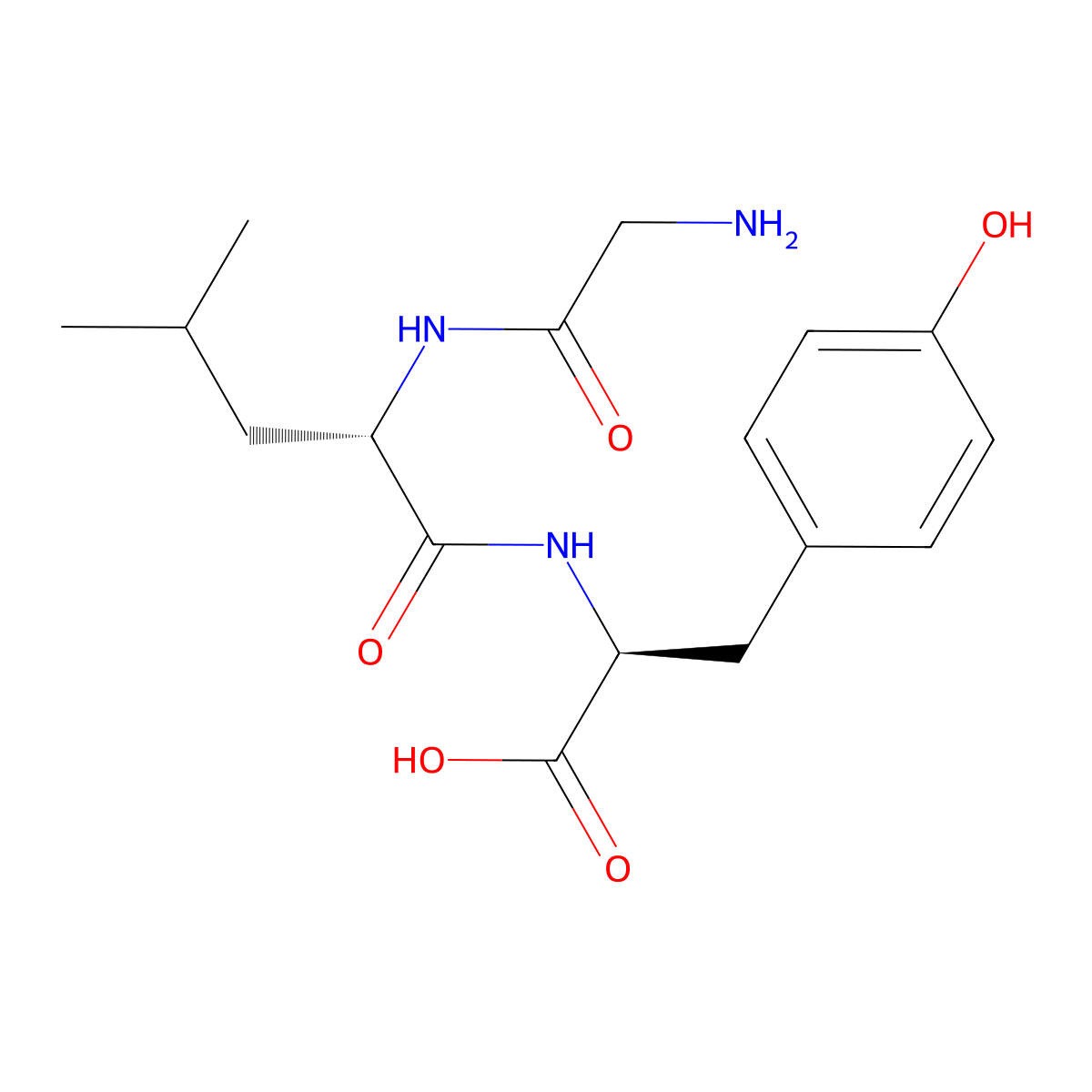 Glycyl-L-leucyl-L-tyrosine molecular structure, CAS 4306-24-5
