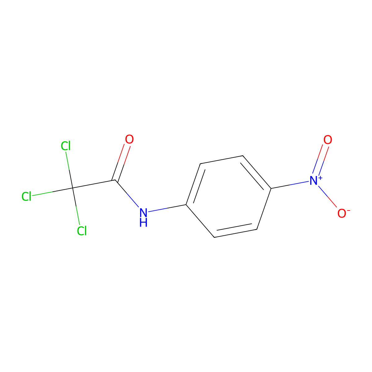 Acetamide, 2,2,2-trichloro-N-(4-nitrophenyl)- molecular structure, CAS 4306-32-5