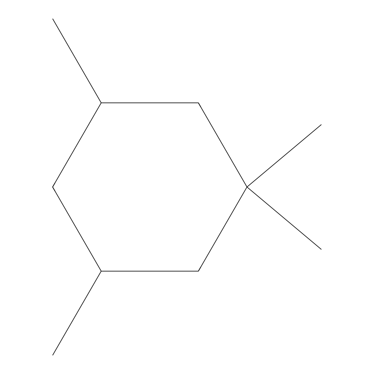 1,1,3,5-Tetramethylcyclohexane molecular structure, CAS 4306-65-4