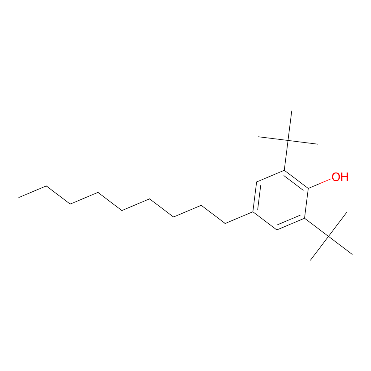 Phenol, 2,6-bis(1,1-dimethylethyl)-4-nonyl- molecular structure, CAS 4306-88-1