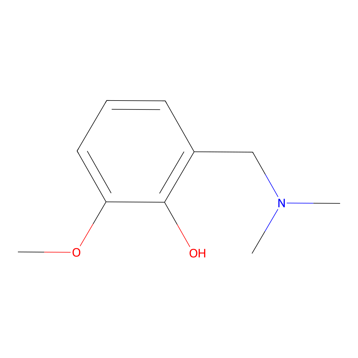 2-[(Dimethylamino)methyl]-6-methoxyphenol molecular structure, CAS 43060-63-5