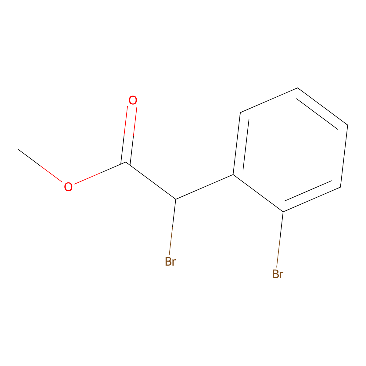 Methyl 2-bromo-2-(2-bromophenyl)acetate molecular structure, CAS 43063-97-4
