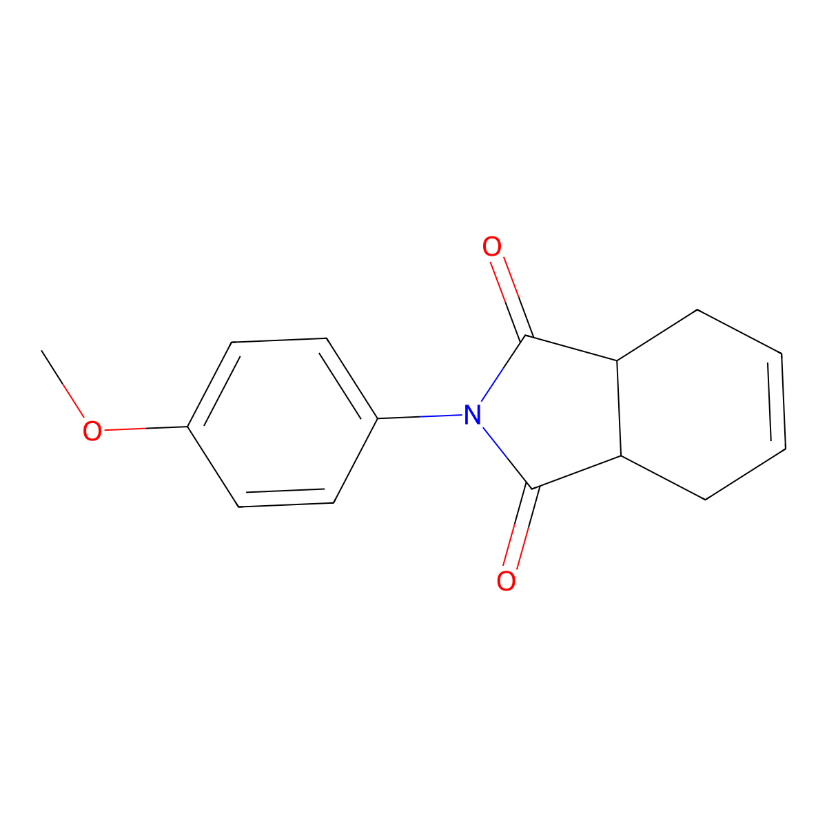 2-(4-methoxyphenyl)-3a,4,7,7a-tetrahydro-1H-isoindole-1,3(2H)-dione molecular structure, CAS 43069-60-9