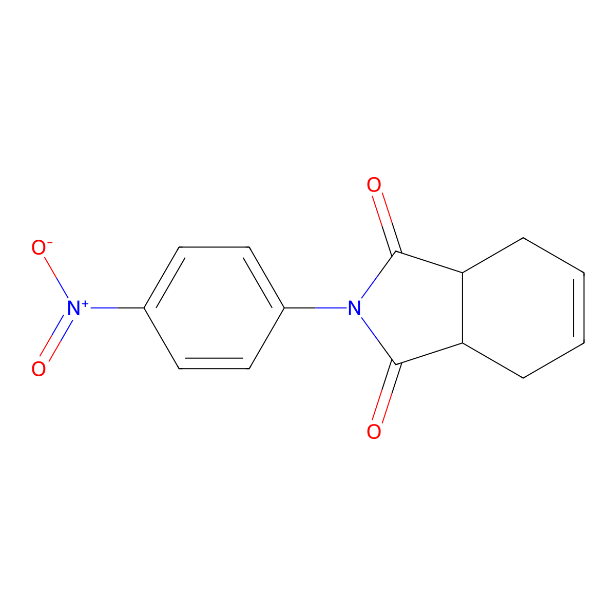2-(4-Nitrophenyl)-3a,4,7,7a-tetrahydroisoindole-1,3-dione molecular structure, CAS 43069-65-4