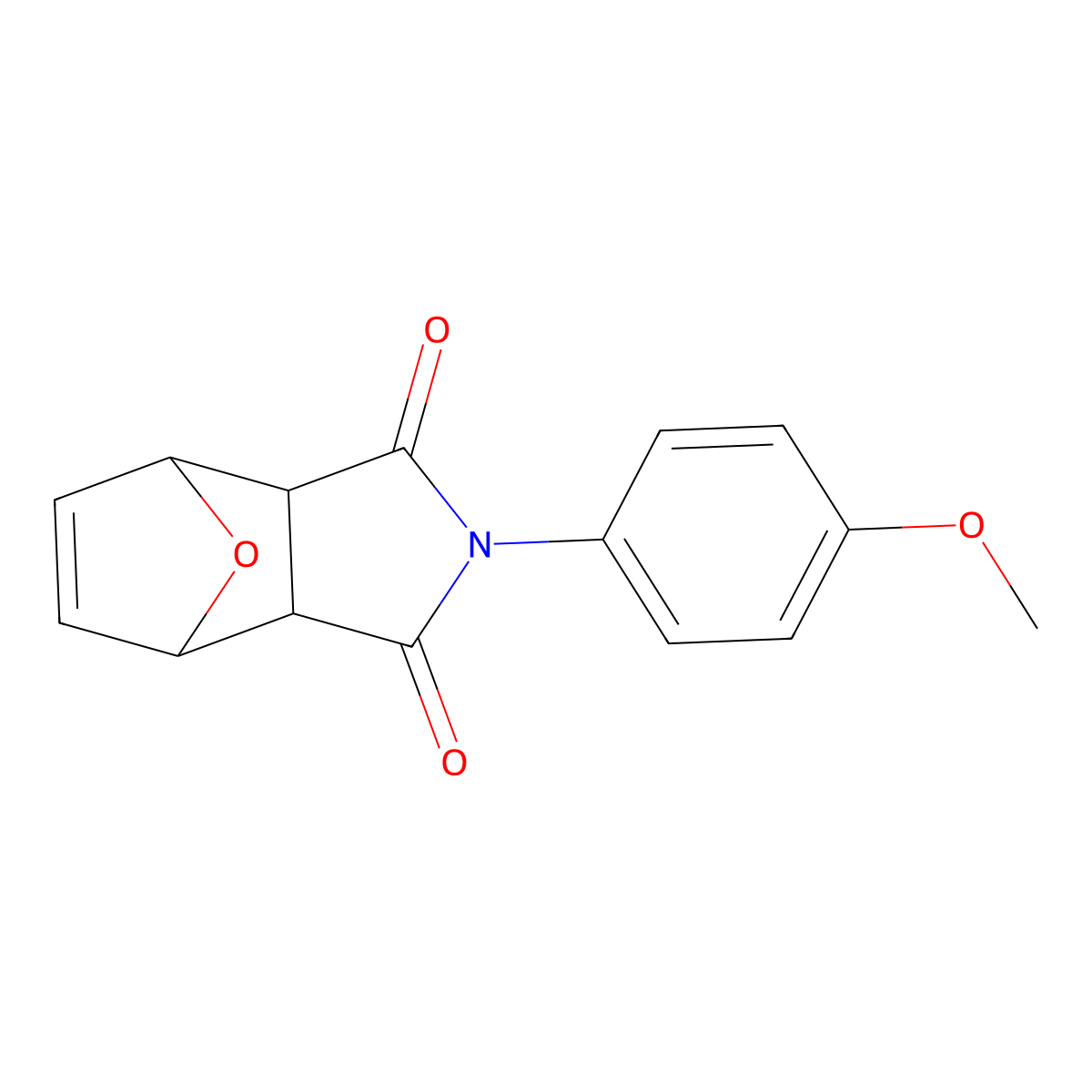 2-(4-methoxyphenyl)-3a,4,7,7a-tetrahydro-1H-4,7-epoxyisoindole-1,3(2H)-dione molecular structure, CAS 43069-77-8