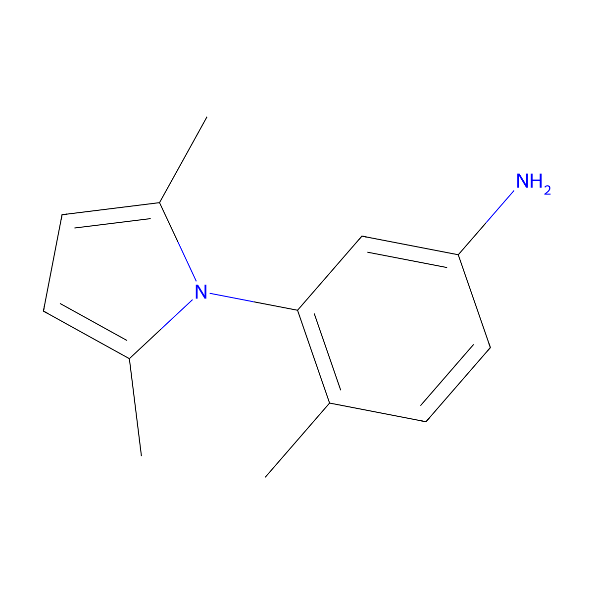 3-(2,5-Dimethyl-pyrrol-1-yl)-4-methyl-phenylamine molecular structure, CAS 43070-87-7