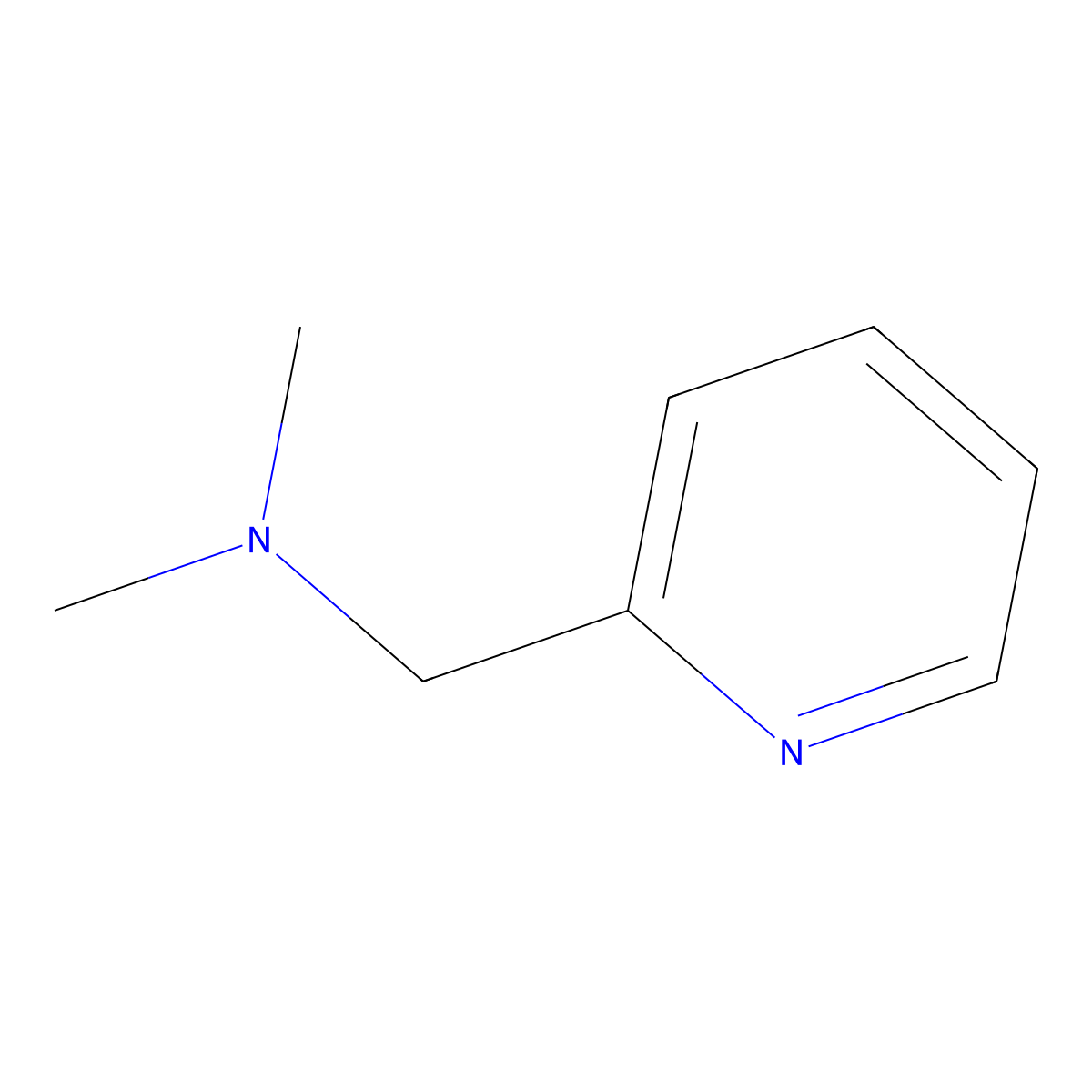 2-(Dimethylaminomethyl)-pyridine molecular structure, CAS 43071-19-8