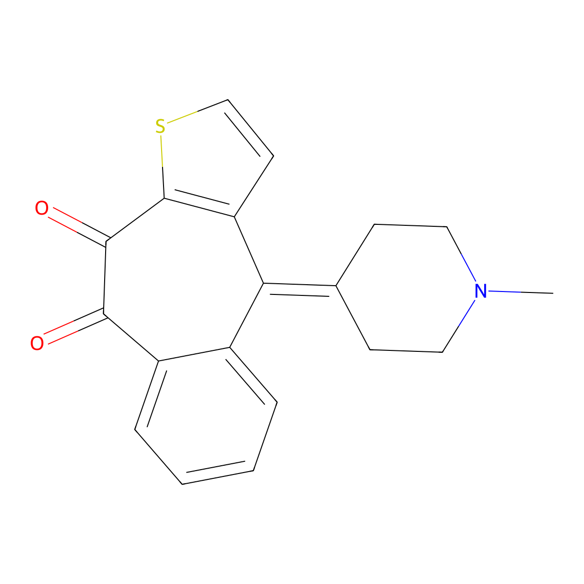 9,10-Dioxo Ketotifen molecular structure, CAS 43076-16-0
