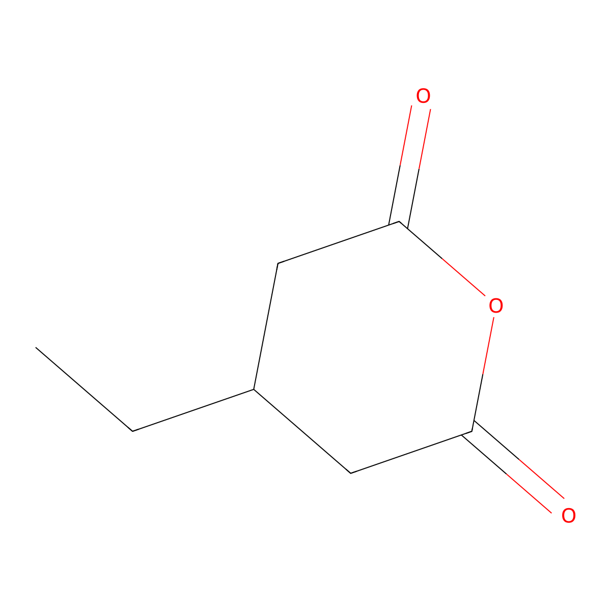 4-Ethyloxane-2,6-dione molecular structure, CAS 43080-12-2