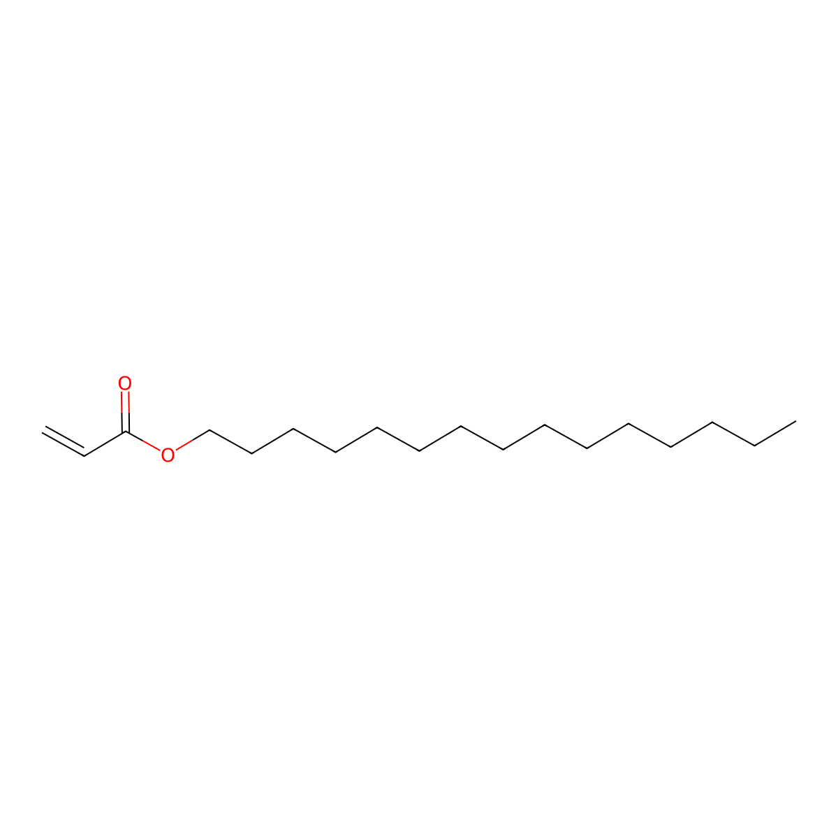 Pentadecyl 2-propenoate molecular structure, CAS 43080-23-5