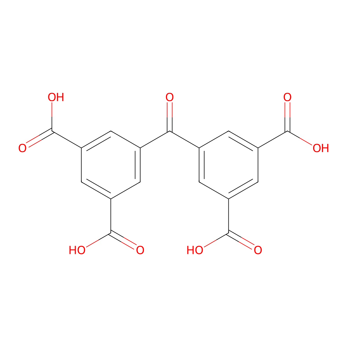 5,5'-Carbonyldiisophthalic acid molecular structure, CAS 43080-50-8