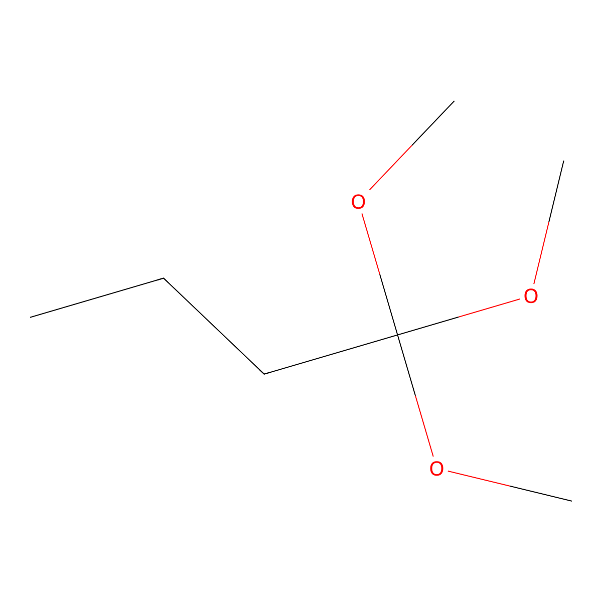 1,1,1-Trimethoxybutane molecular structure, CAS 43083-12-1
