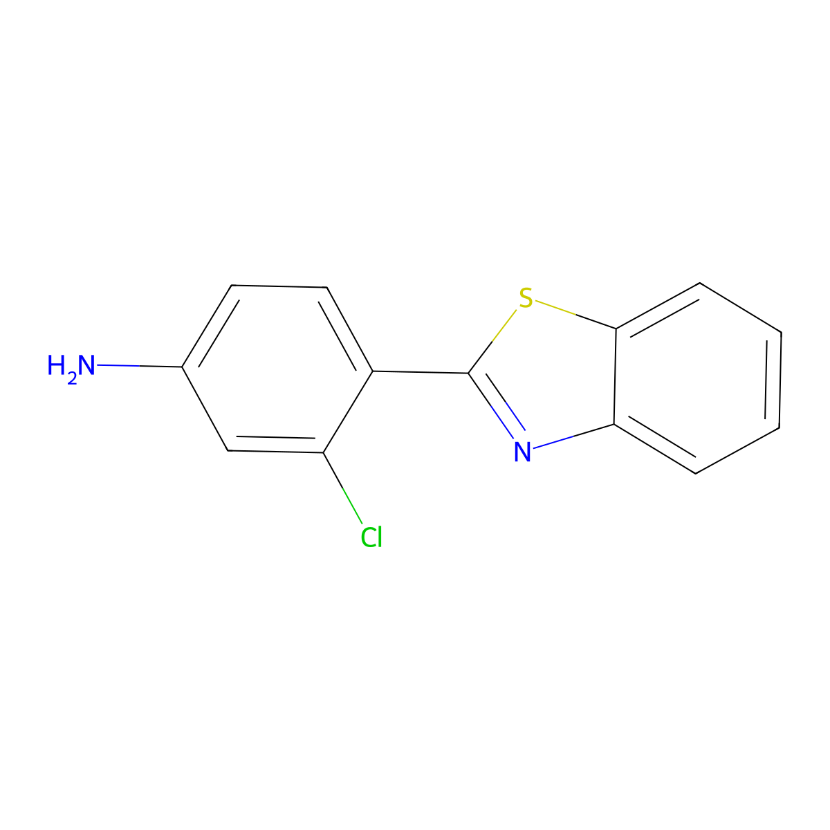 4-Benzothiazol-2-yl-3-chloro-phenylamine molecular structure, CAS 43088-00-2