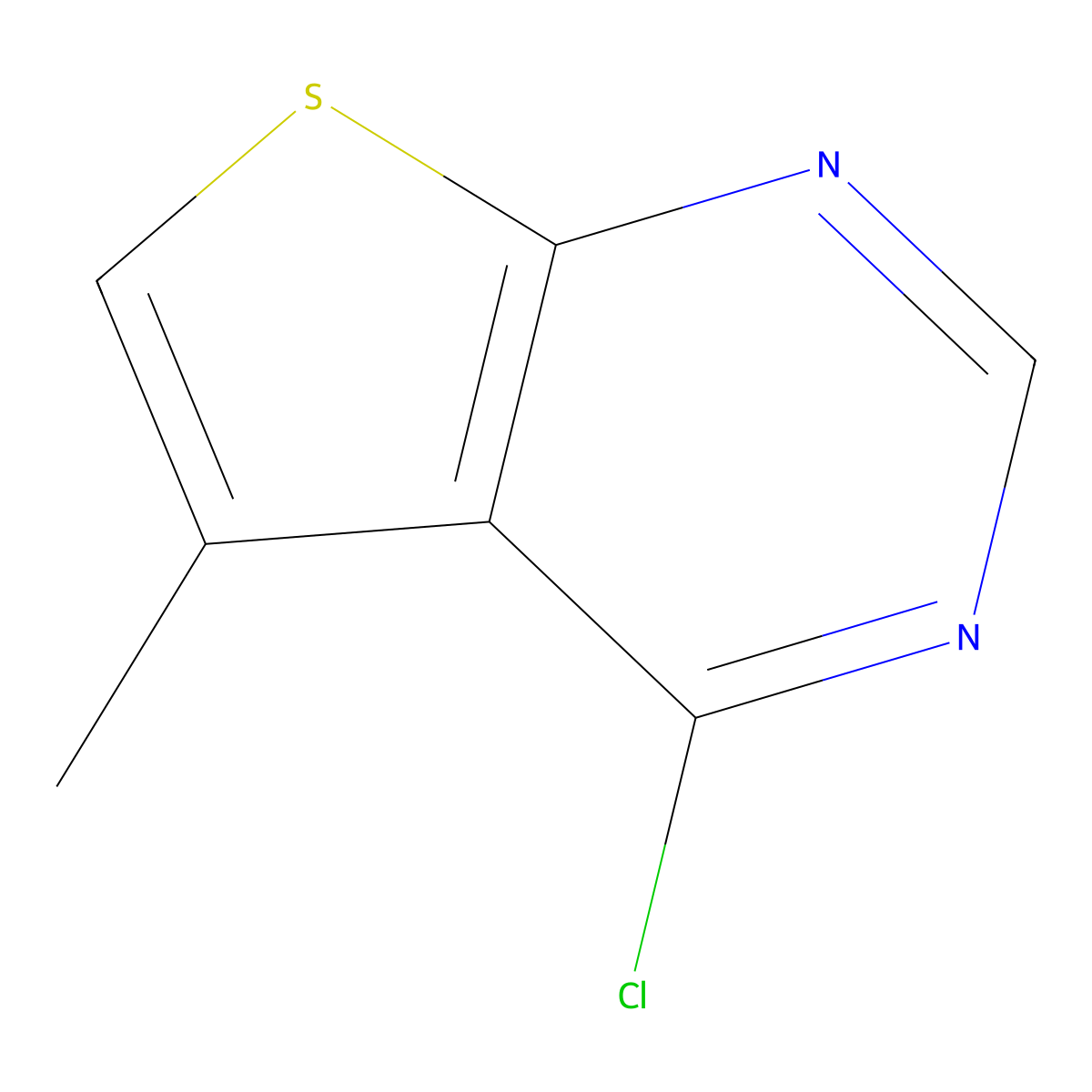 4-Chloro-5-methylthieno[2,3-d]pyrimidine molecular structure, CAS 43088-67-1