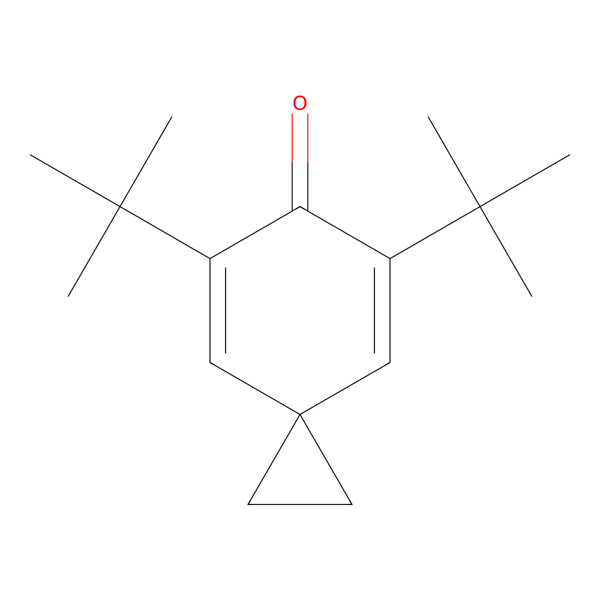 Spiro[2.5]octa-4,7-dien-6-one, 5,7-bis(1,1-dimethylethyl)- molecular structure, CAS 4309-85-7