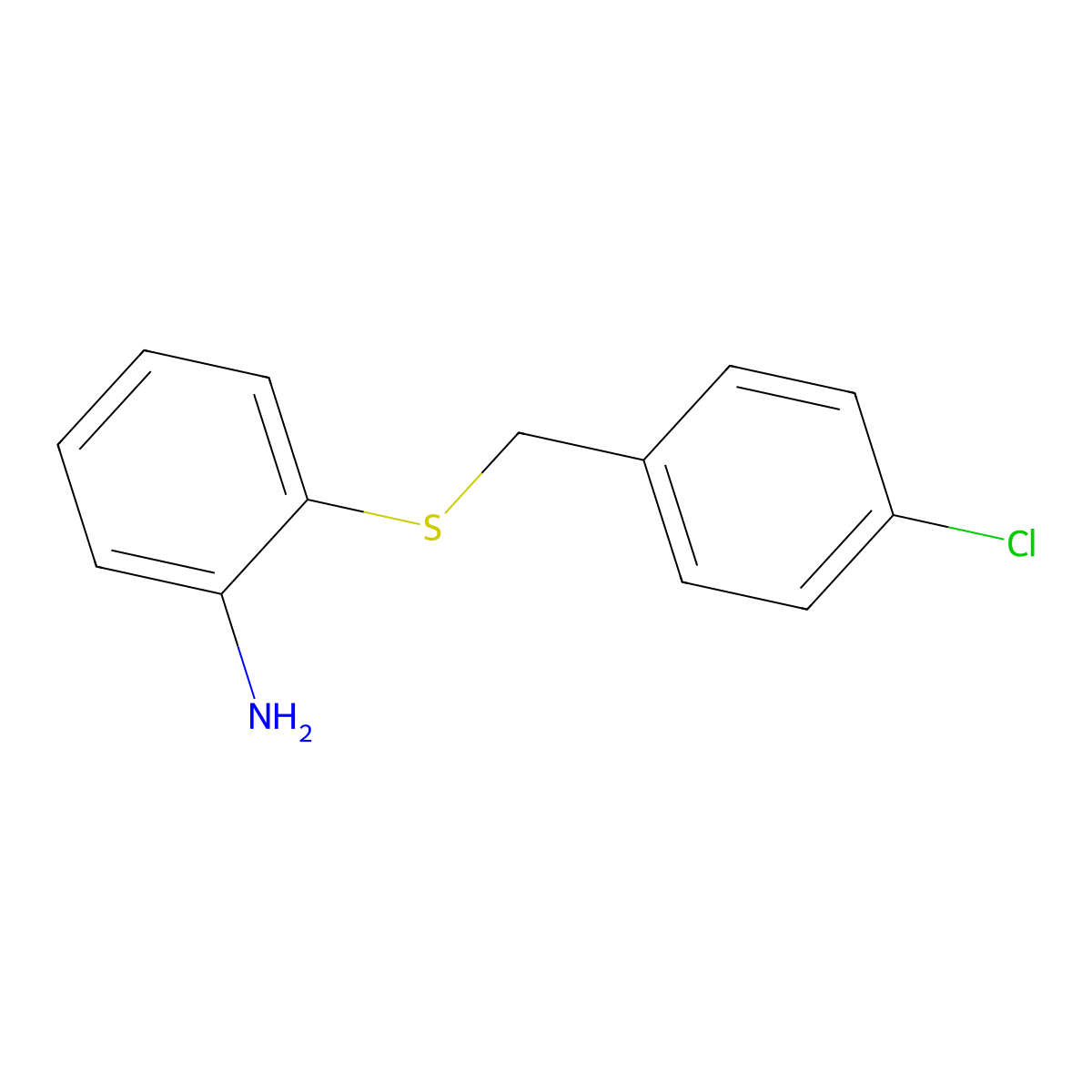 2-[(4-Chlorobenzyl)thio]aniline molecular structure, CAS 43092-84-8