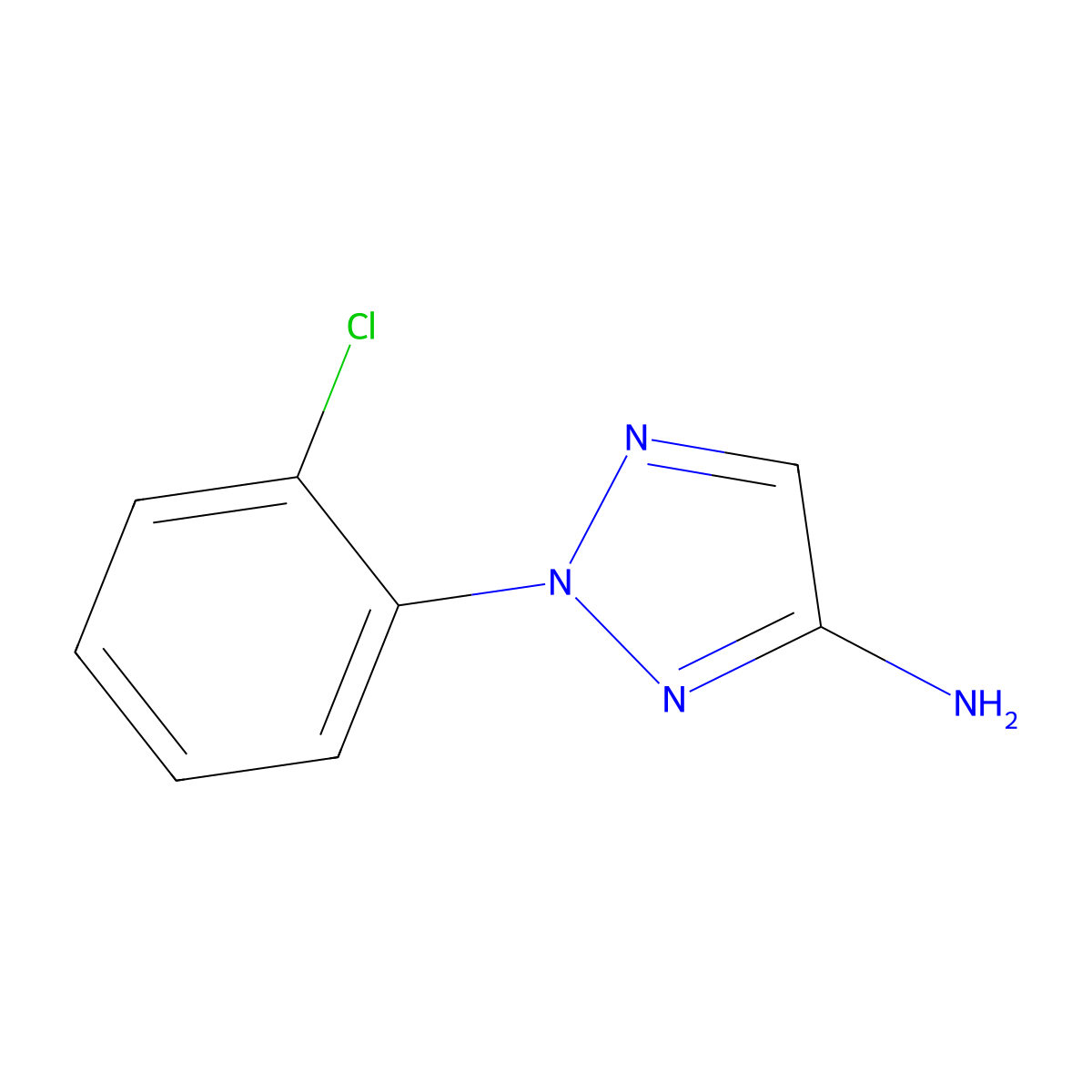 2-(2-Chlorophenyl)-2H-1,2,3-triazol-4-amine molecular structure, CAS 43098-97-1