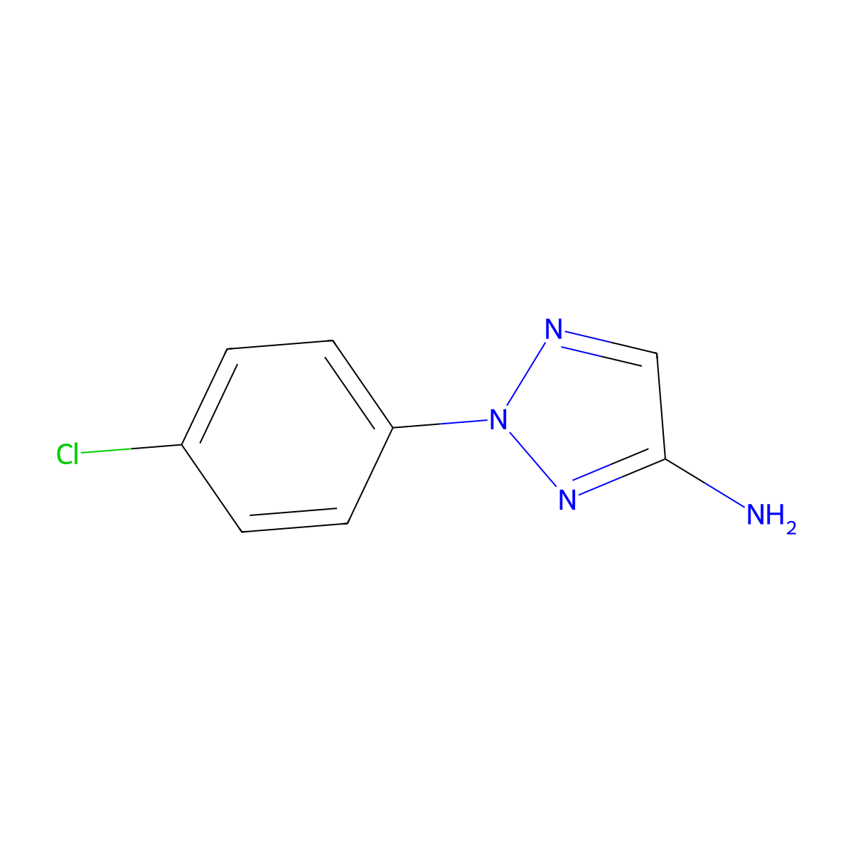 2-(4-chlorophenyl)-2H-1,2,3-triazol-4-amine molecular structure, CAS 43098-98-2