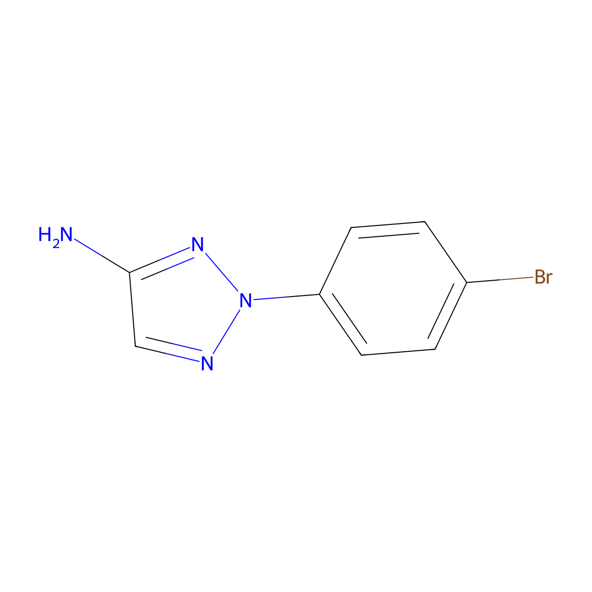 2-(4-bromophenyl)-2H-1,2,3-triazol-4-amine molecular structure, CAS 43099-01-0