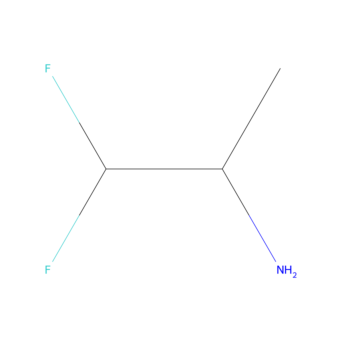 1,1-Difluoropropan-2-amine molecular structure, CAS 431-00-5