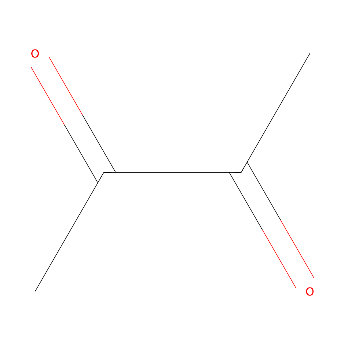 Butanedione molecular structure, CAS 431-03-8