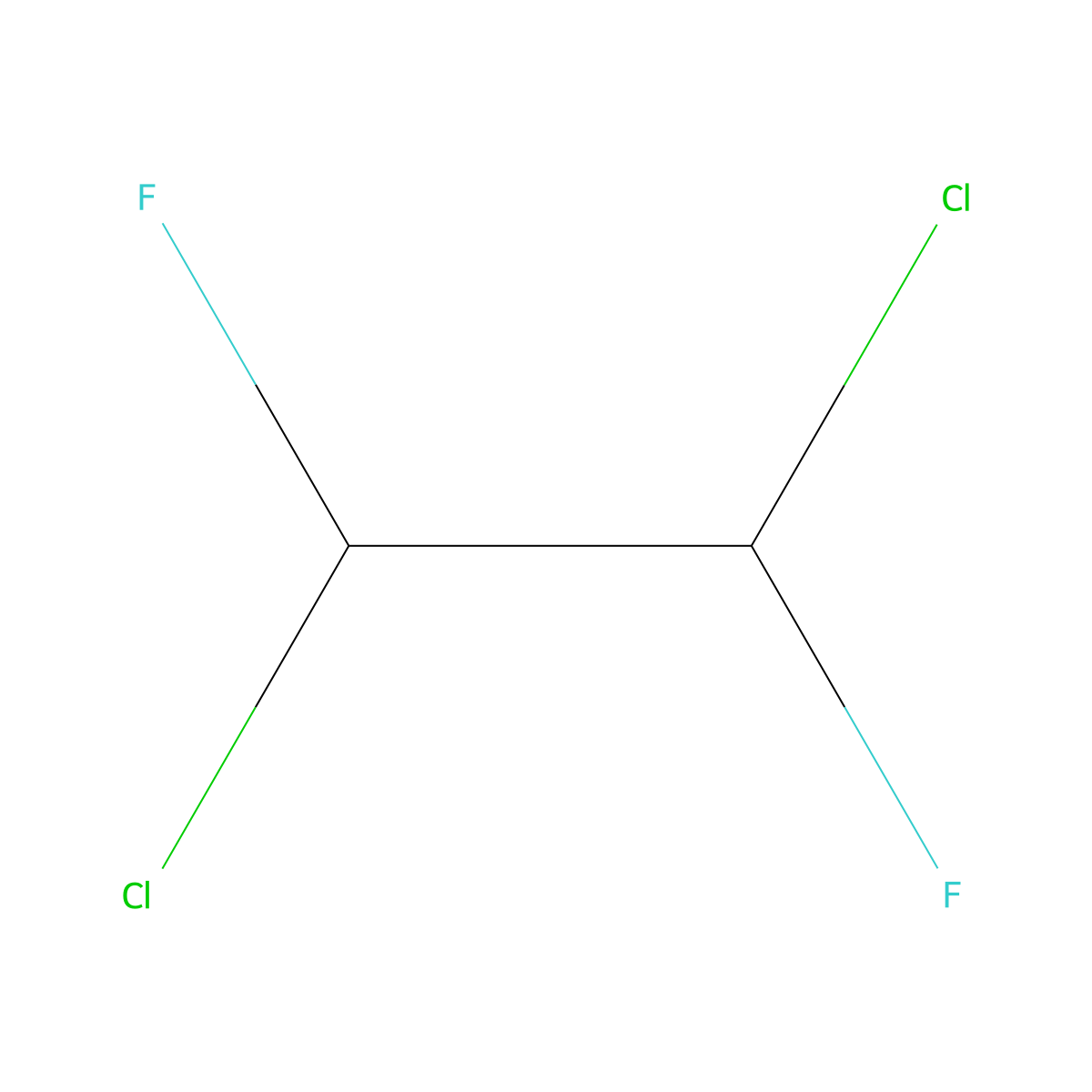 1,2-Dichloro-1,2-difluoroethane molecular structure, CAS 431-06-1