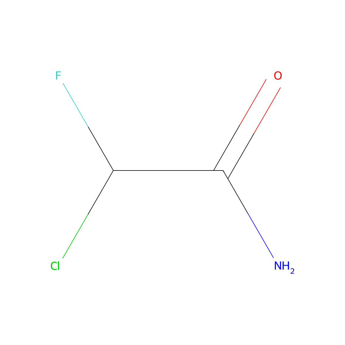 Chlorofluoroacetamide molecular structure, CAS 431-09-4