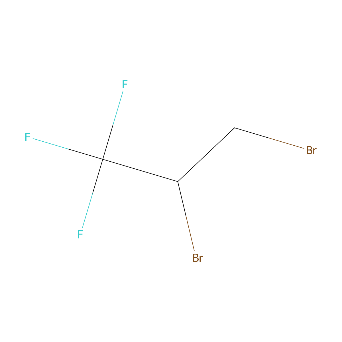 2,3-Dibromo-1,1,1-trifluoropropane molecular structure, CAS 431-21-0