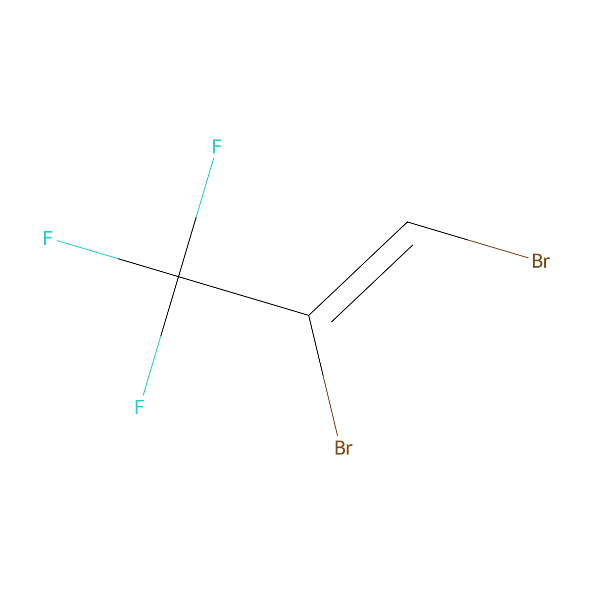 1,2-Dibromo-3,3,3-trifluoroprop-1-ene molecular structure, CAS 431-22-1