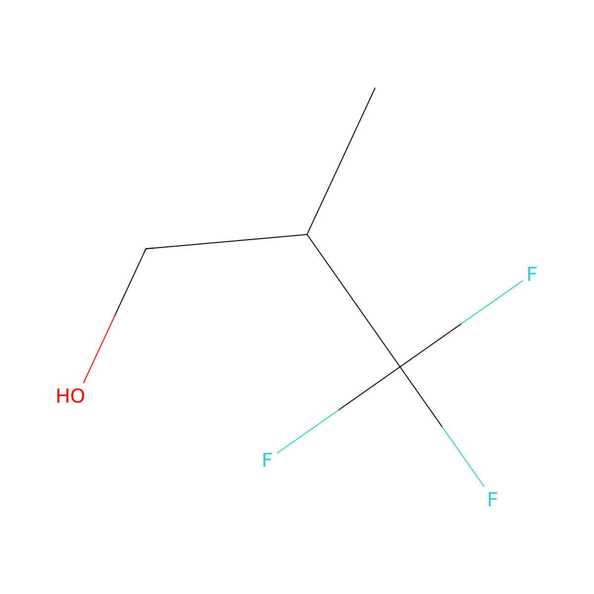 3,3,3-Trifluoro-2-methylpropan-1-ol molecular structure, CAS 431-23-2