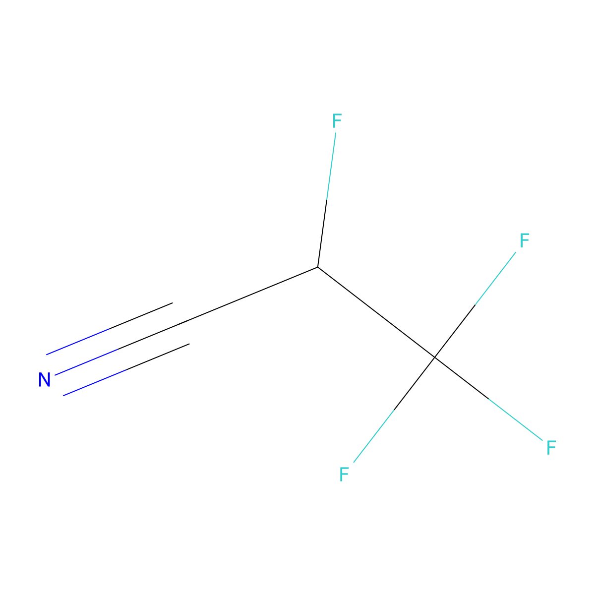 2,3,3,3-Tetrafluoropropionitrile molecular structure, CAS 431-32-3