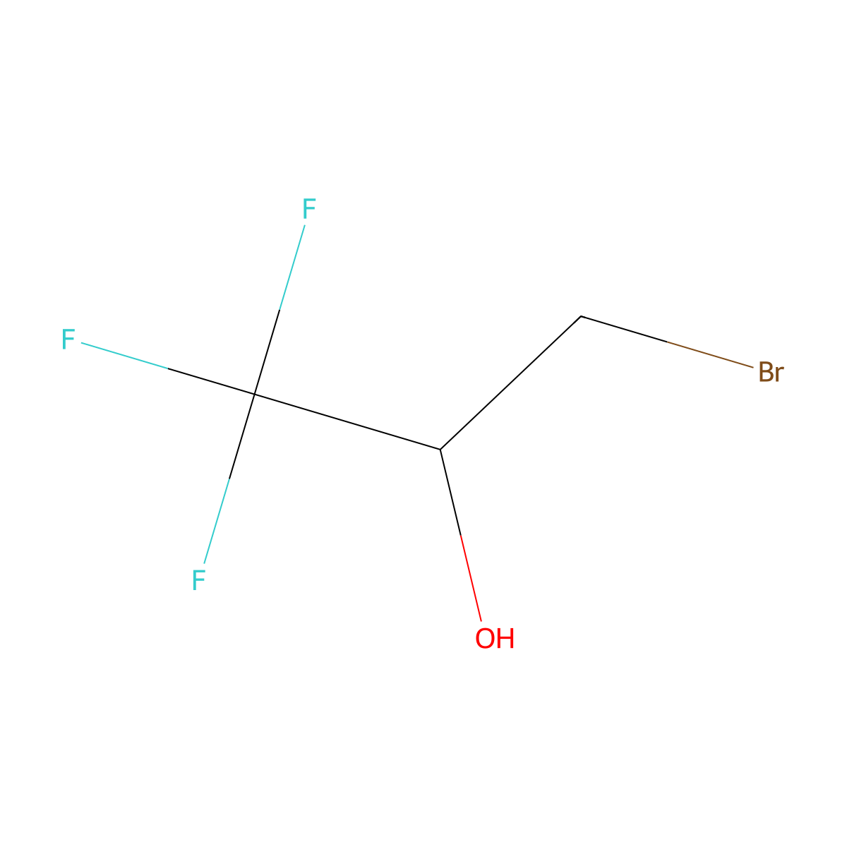 3-Bromo-1,1,1-Trifluoro-2-Propanol molecular structure, CAS 431-34-5