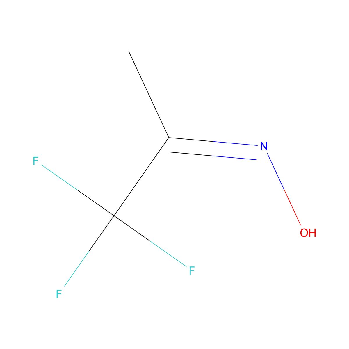 N-(1,1,1-trifluoropropan-2-ylidene)hydroxylamine molecular structure, CAS 431-40-3