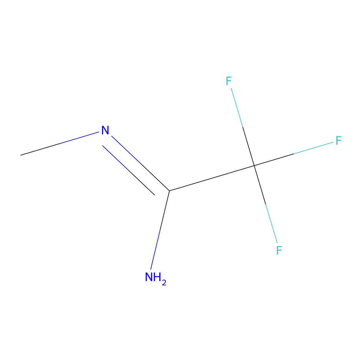 2,2,2-Trifluoro-N-methylacetimidamide molecular structure, CAS 431-41-4