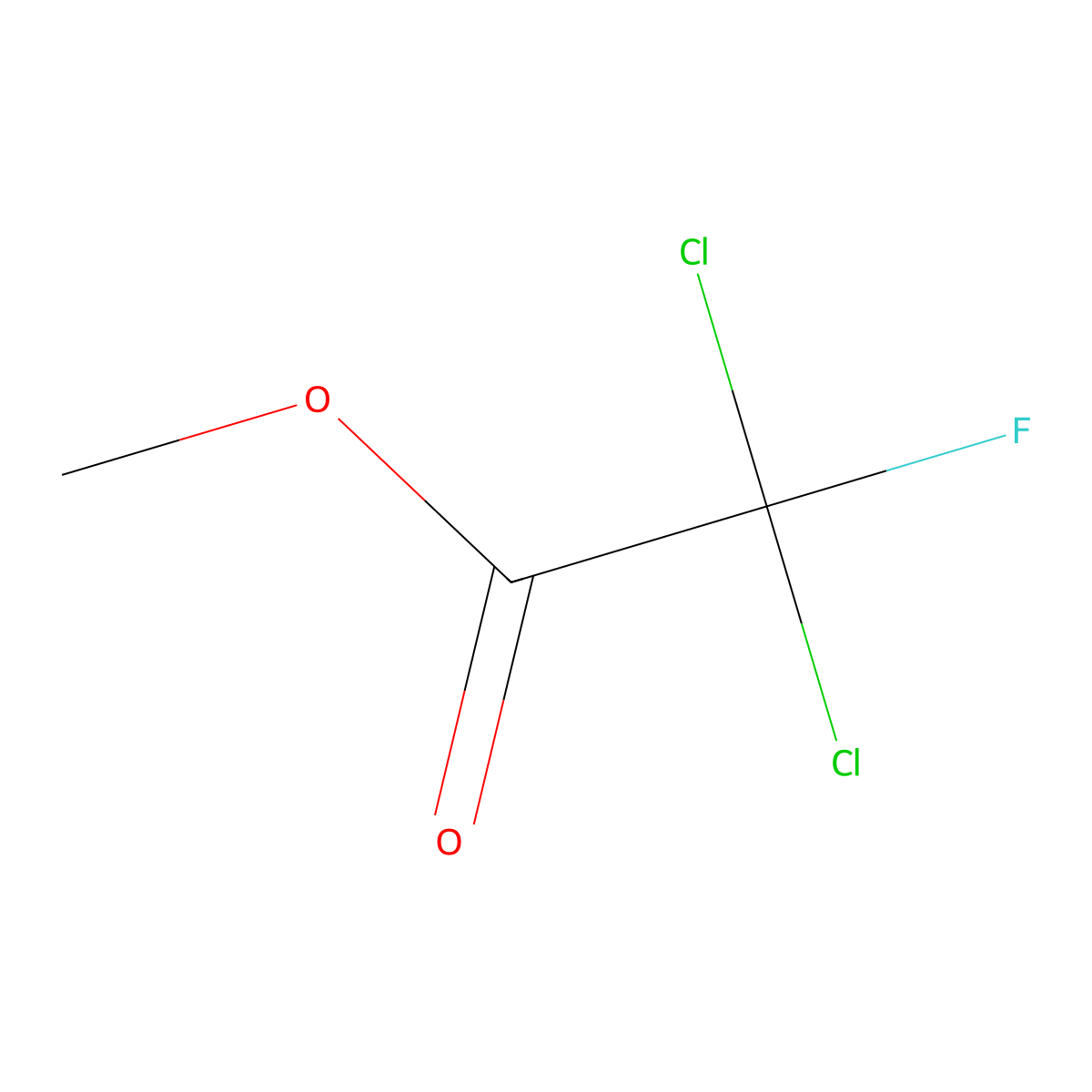 Methyl 2,2-dichloro-2-fluoroacetate molecular structure, CAS 431-44-7