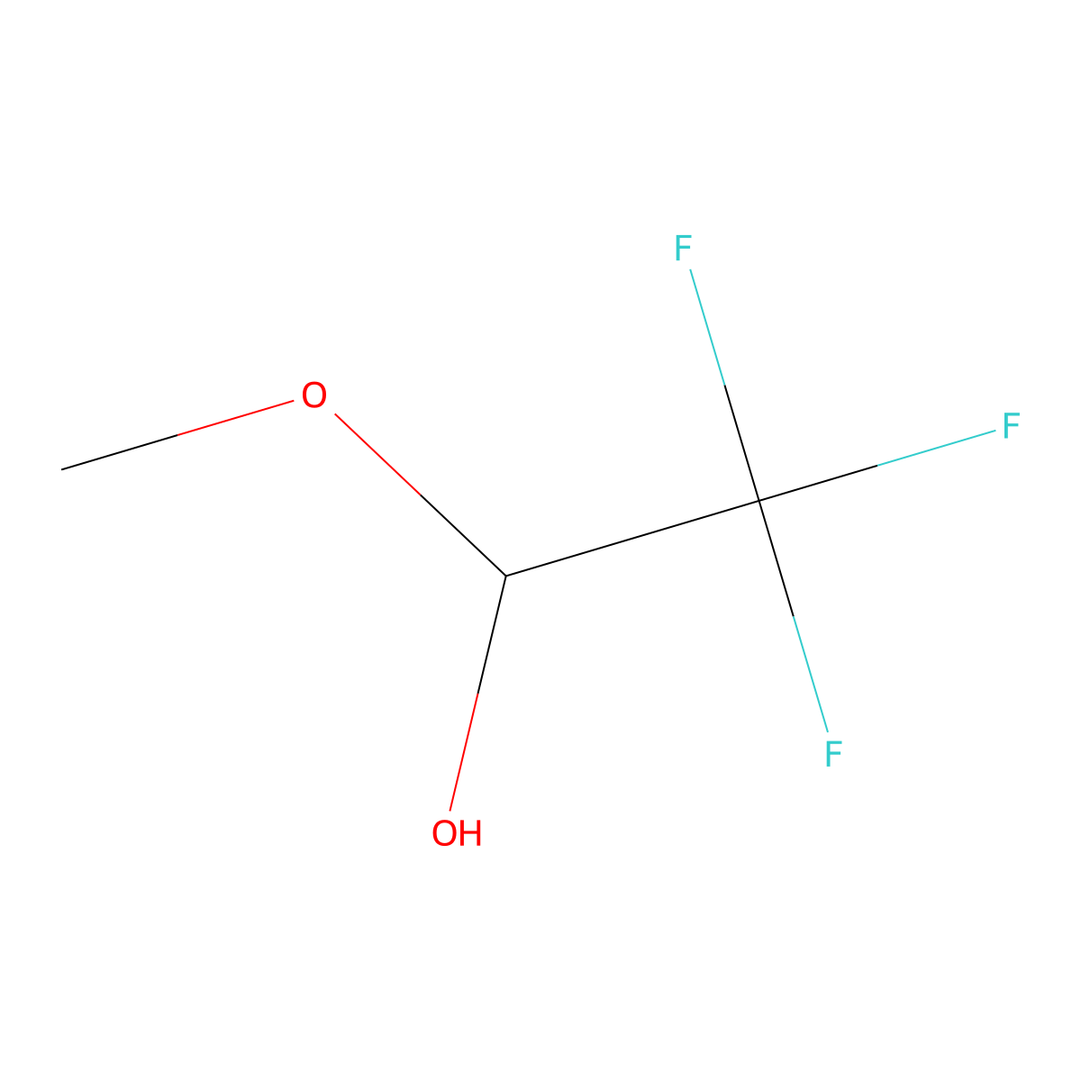 2,2,2-Trifluoro-1-methoxyethanol molecular structure, CAS 431-46-9