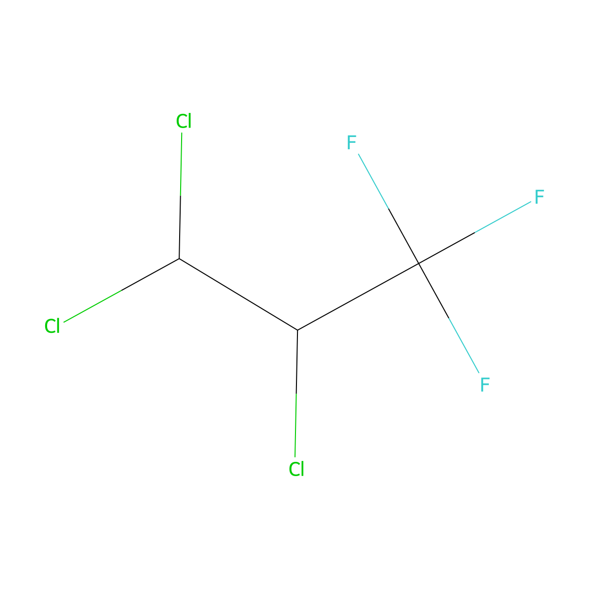 Propane, 2,3,3-trichloro-1,1,1-trifluoro- molecular structure, CAS 431-51-6