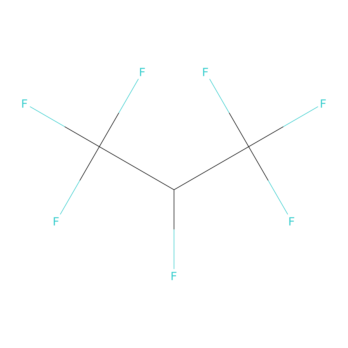 1,1,1,2,3,3,3-Heptafluoropropane molecular structure, CAS 431-89-0