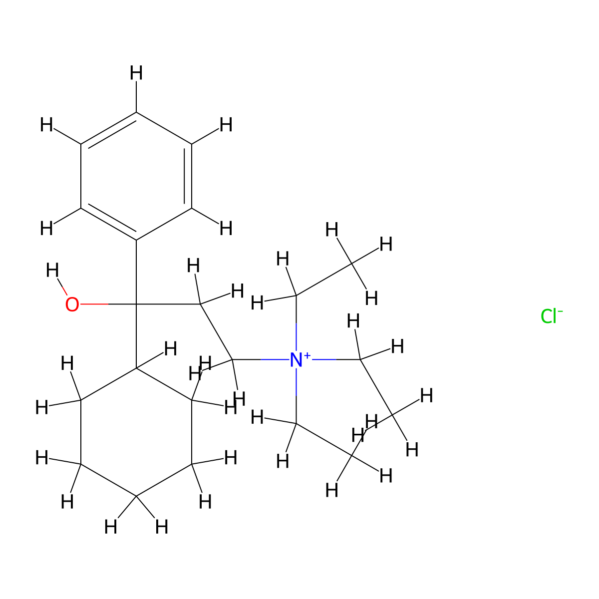 Tridihexethyl Chloride molecular structure, CAS 4310-35-4