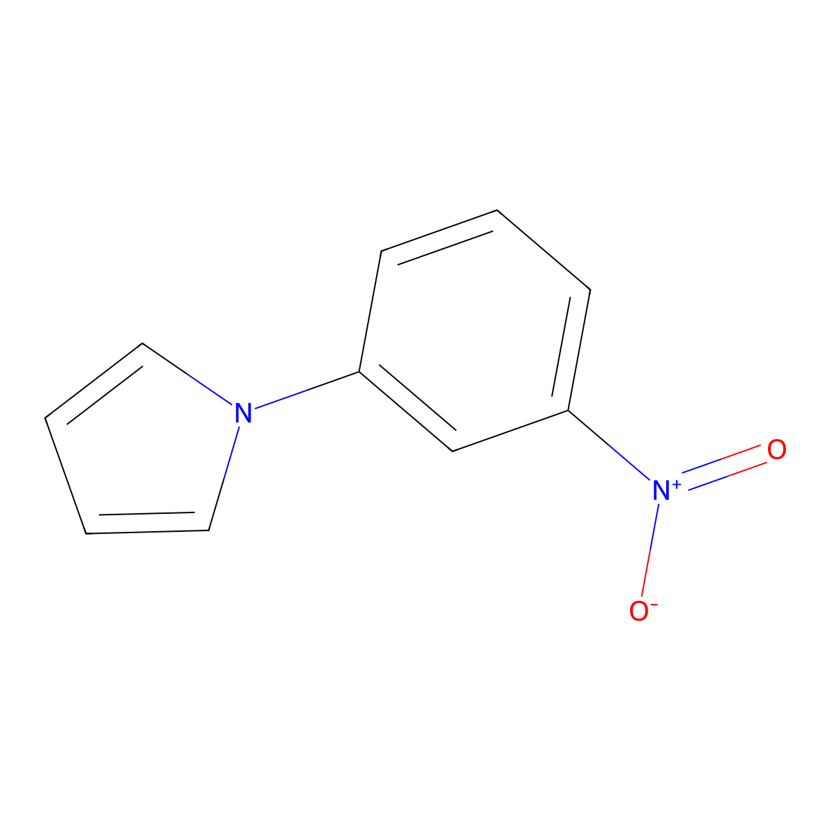 1-(3-nitrophenyl)-1H-pyrrole molecular structure, CAS 4310-42-3